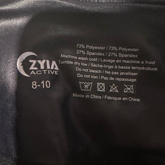 ZYIA Active Black and Yellow Leggings - Picture 4 of 5